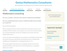 Tablet Screenshot of mathematicsconsultants.com